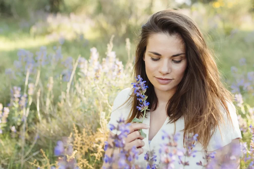 Woman lost in thought while reflecting on anxious thoughts and overthinking