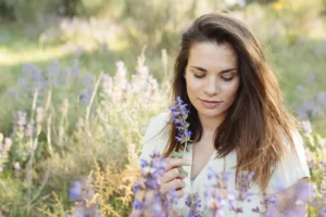 Woman lost in thought while reflecting on anxious thoughts and overthinking