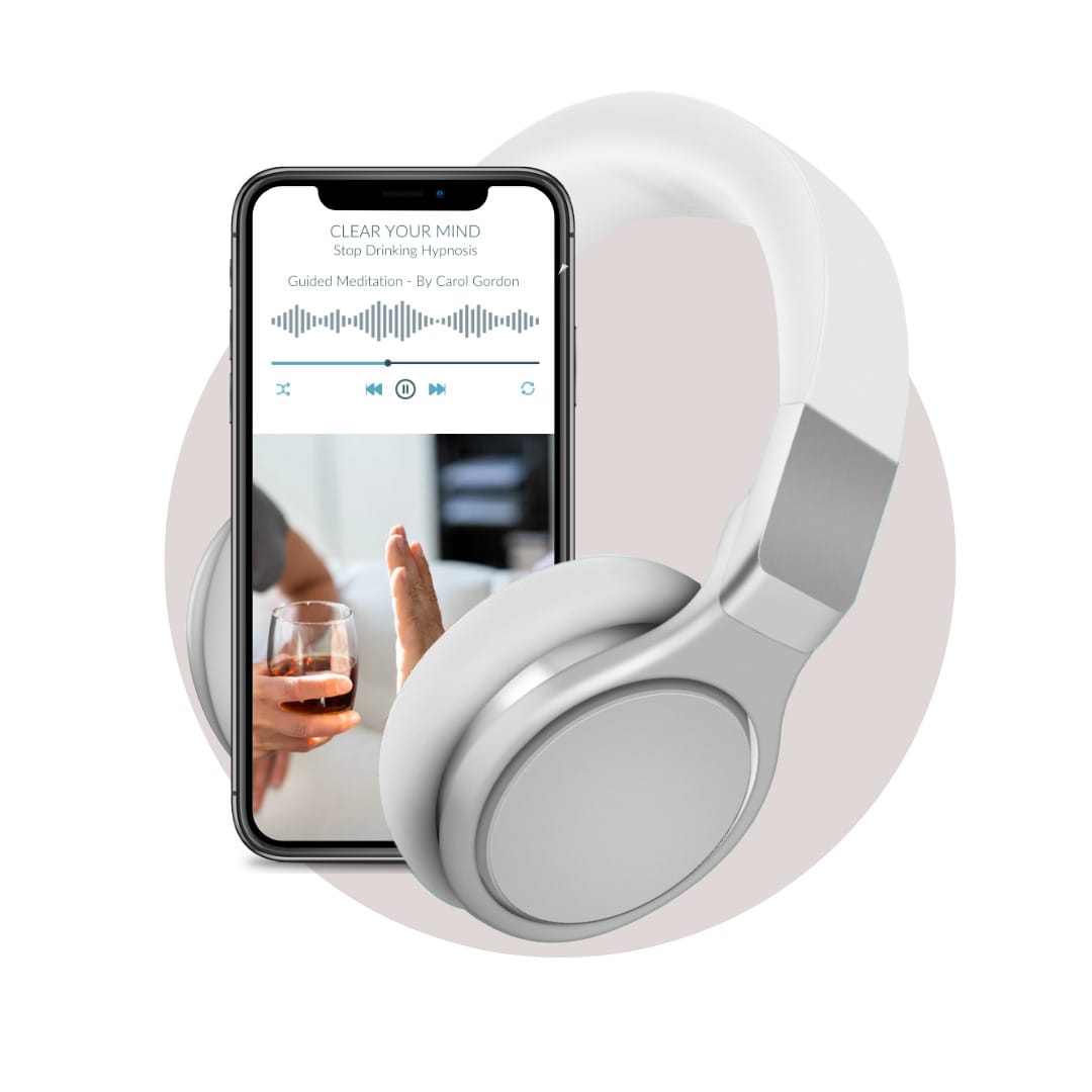 Mobile phone playing stop drinking alcohol hypnosis recording