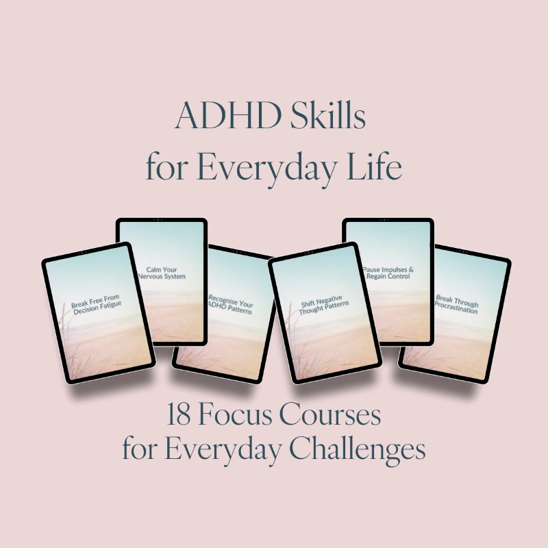 Overview of available ADHD coaching courses and self-guided modules